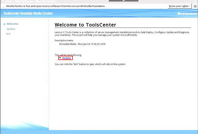 Tools Center Welcome Screen